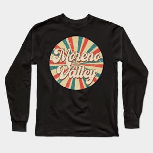 Circle Design Moreno Proud Name Birthday 70s 80s 90s Long Sleeve T-Shirt